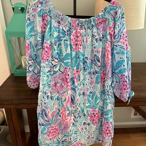 Lilly Pulitzer Off Shoulder Dress Size Medium